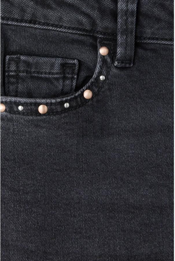 Mango Kids regular waist slim fit jeans met studs grijs - Foto 2