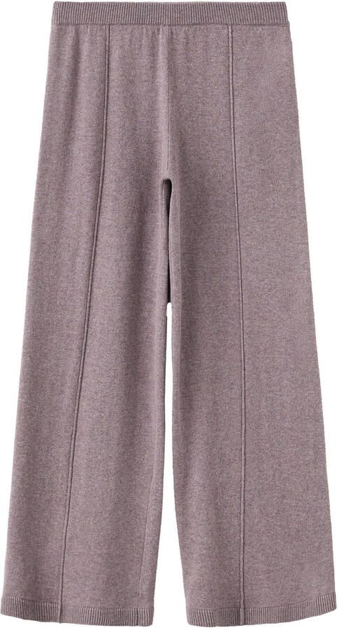 Mango Kids regular waist wide leg casual broek paars