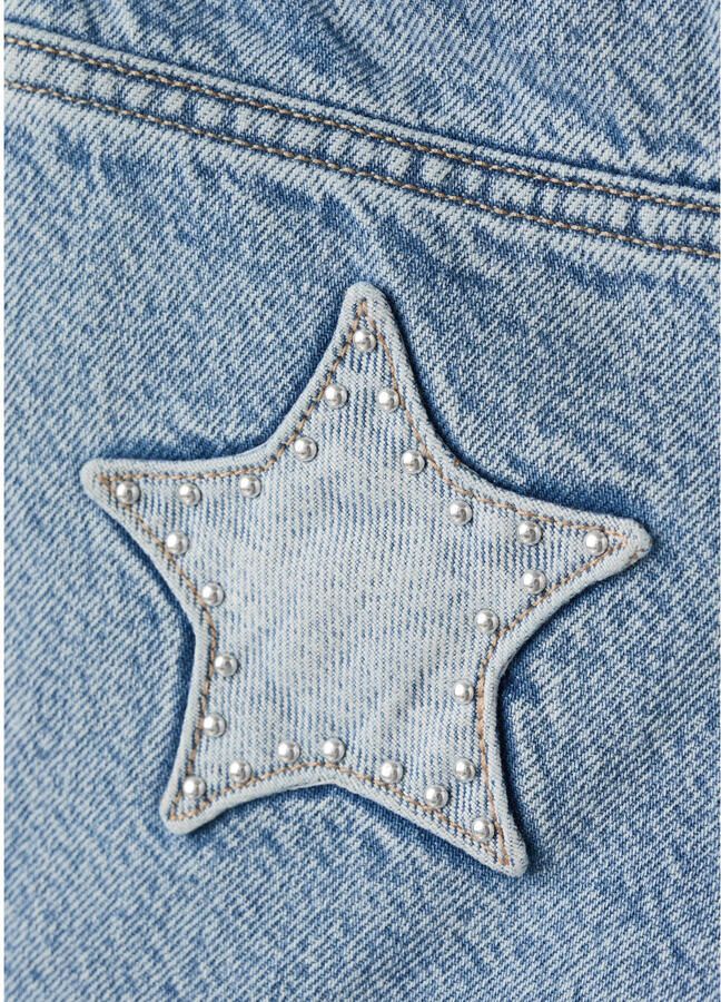 Mango Kids regular waist short medium blue denim - Foto 2