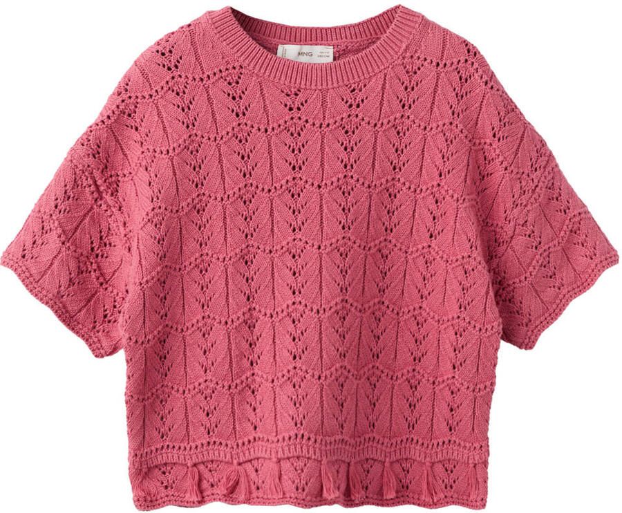 Mango Kids roze broderie