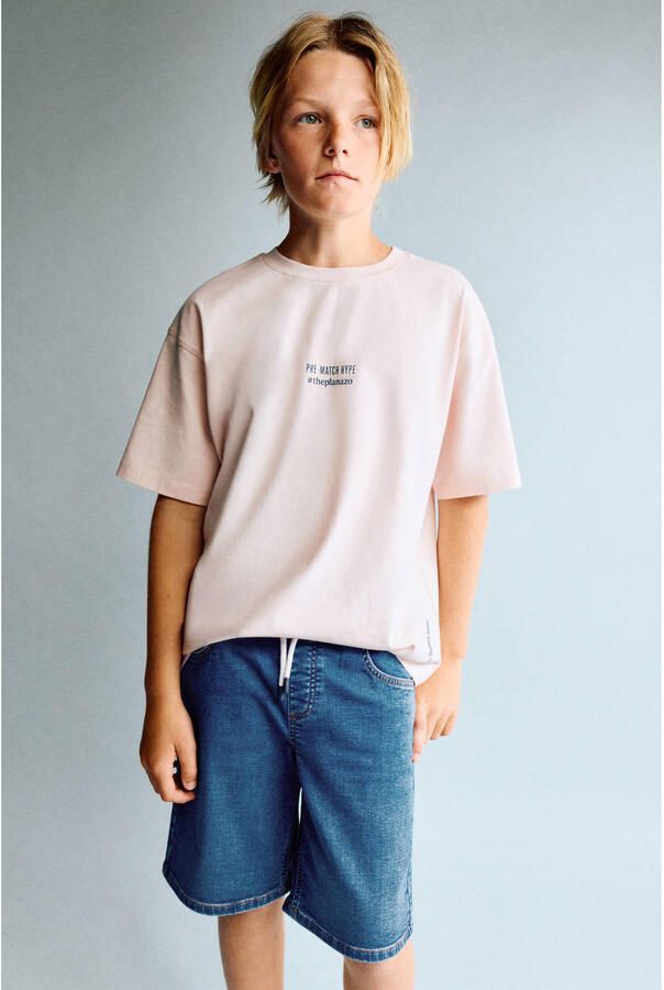 Mango Kids short dark blue denim