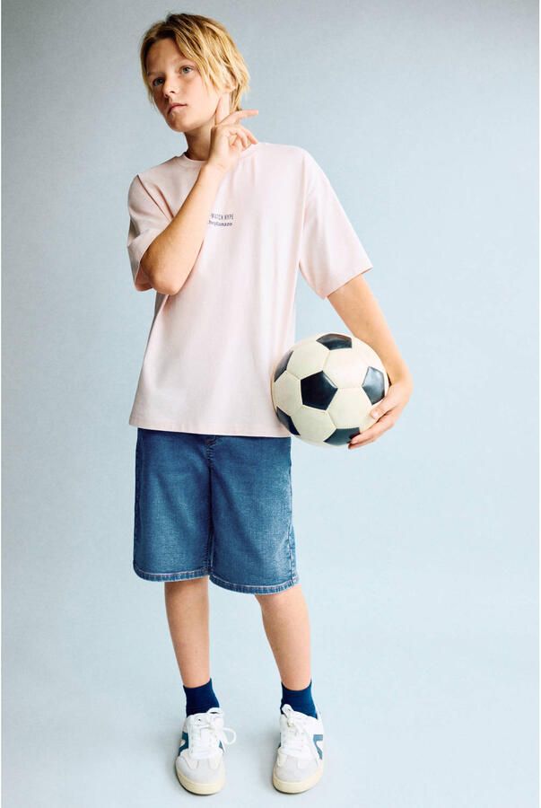 Mango Kids short dark blue denim - Foto 2
