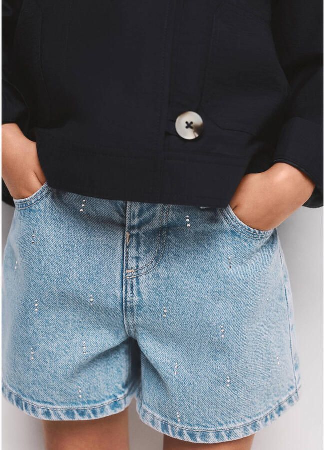 Mango Kids short light blue denim