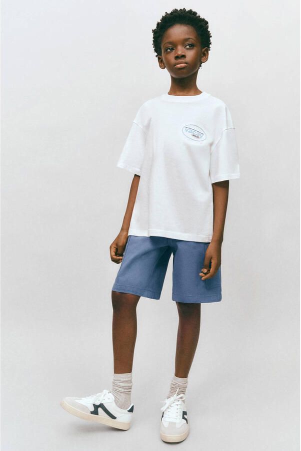 Mango Kids short medium blue denim