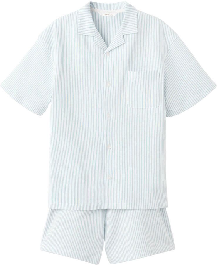 Mango Kids shortama blauw wit
