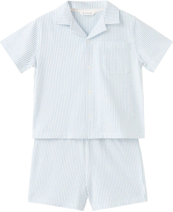 Mango Kids shortama blauw wit