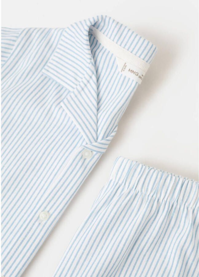 Mango Kids shortama blauw wit - Foto 2