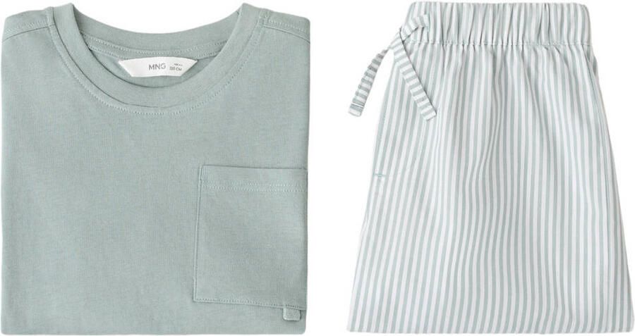 Mango Kids shortama groen wit