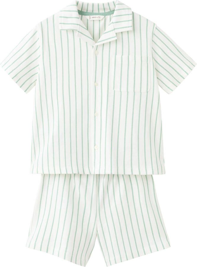 Mango Kids shortama groen wit