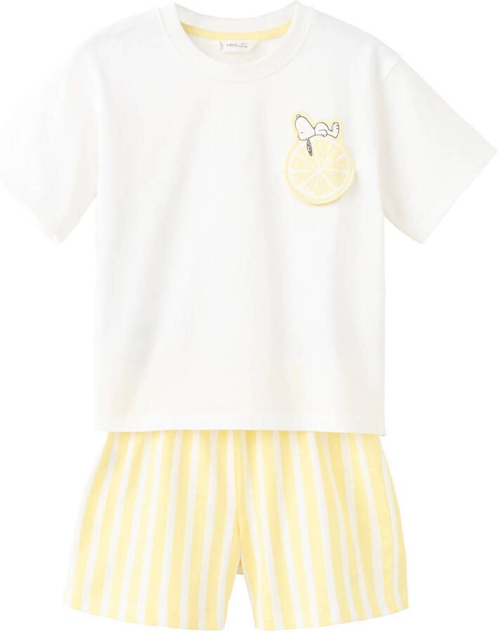 Mango Kids shortama lichtgeel