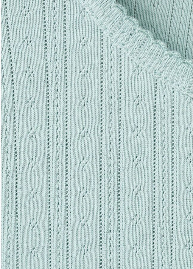 Mango Kids shortama turquoise fijn gebreid - Foto 2