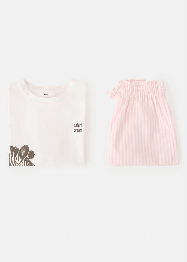 Mango Kids shortama wit roze - Foto 3