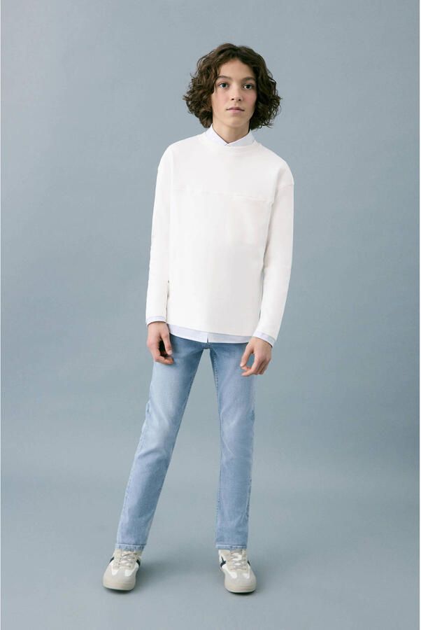 Mango Kids skinny jeans light blue denim
