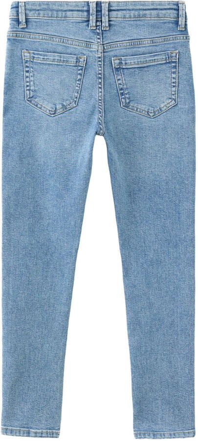 Mango Kids slim fit jeans met studs lichtblauw - Foto 3