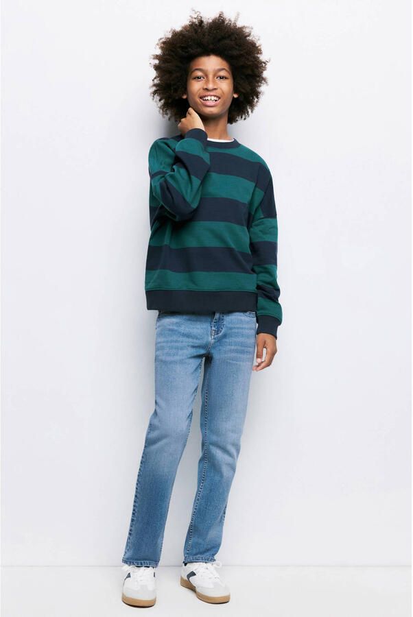 Mango Kids slim fit jeans middenblauw