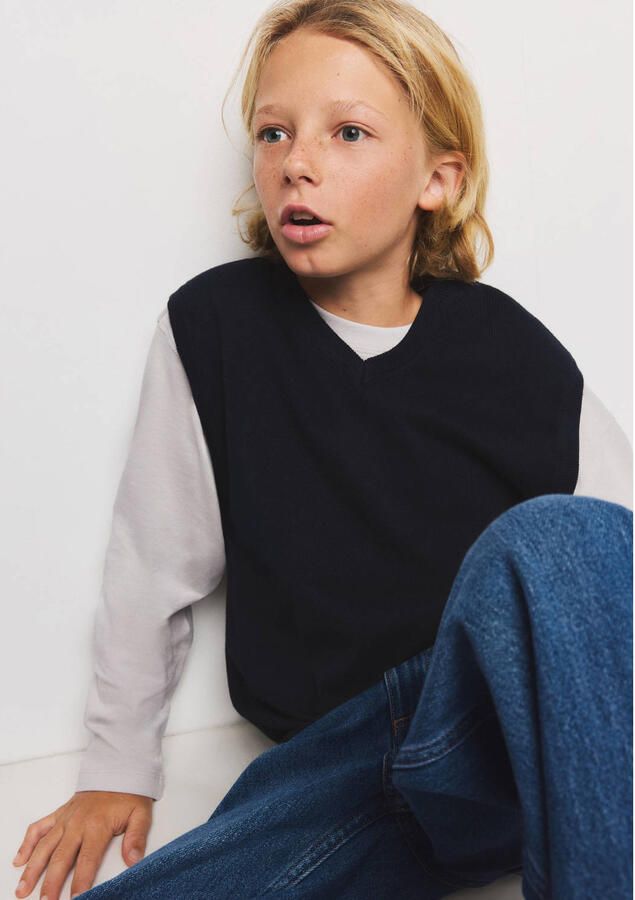 Mango Kids spencer marineblauw - Foto 2