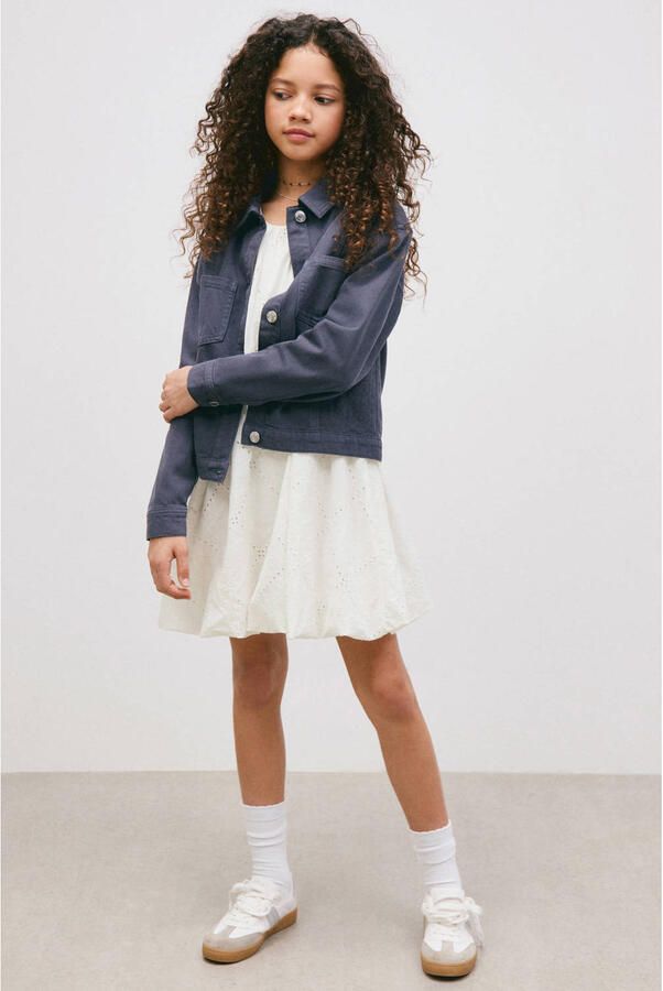 Mango Kids spijkerjas dark blue denim - Foto 3