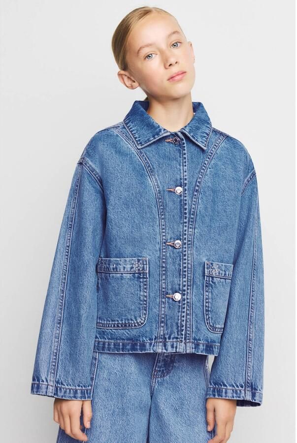 Mango Kids spijkerjas mediumblauw