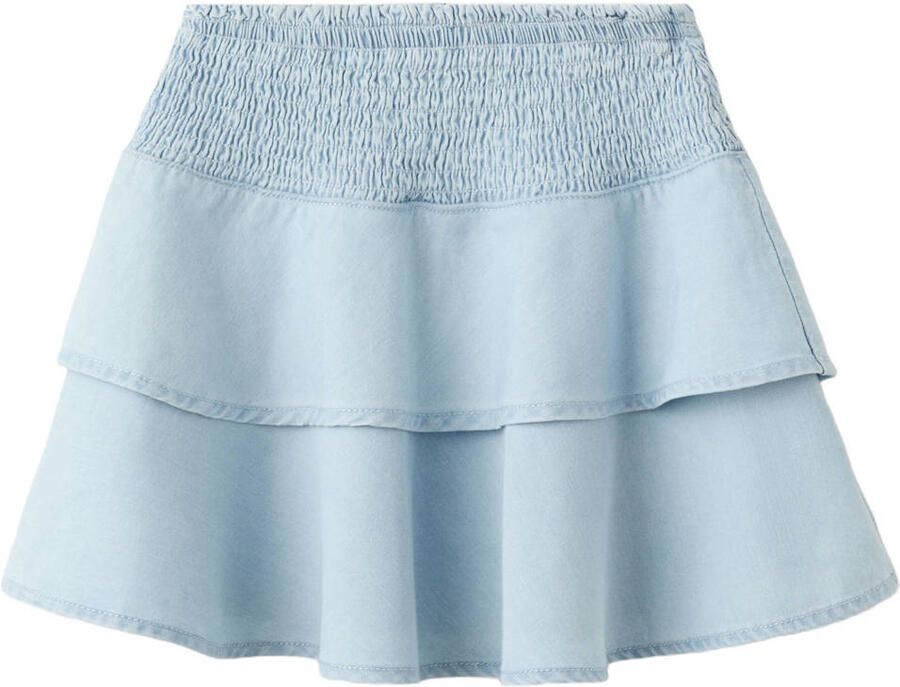 Mango Kids spijkerrok light blue denim