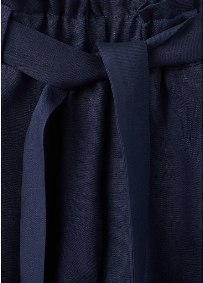 Mango Kids straight casual broek donkerblauw - Foto 3