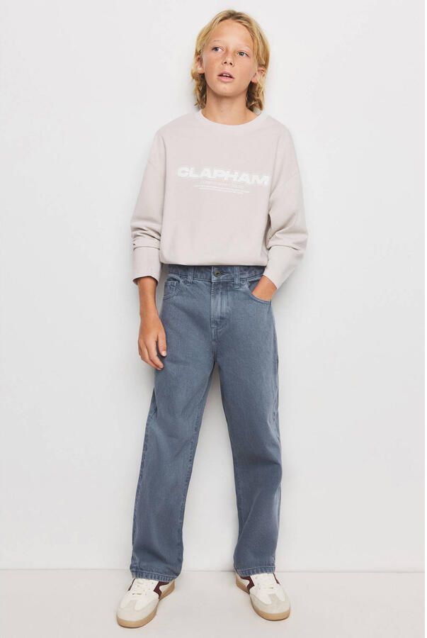 Mango Kids straight leg jeans blauw