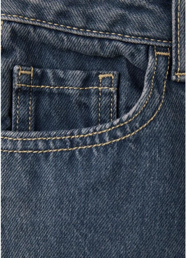 Mango Kids straight leg jeans changeant blauw Jongens Denim Effen - Foto 2