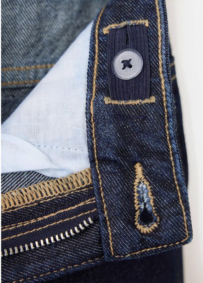 Mango Kids straight leg jeans donkerblauw - Foto 2
