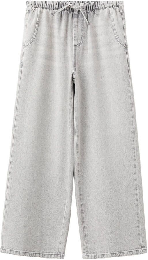 Mango Kids straight leg jeans grijs