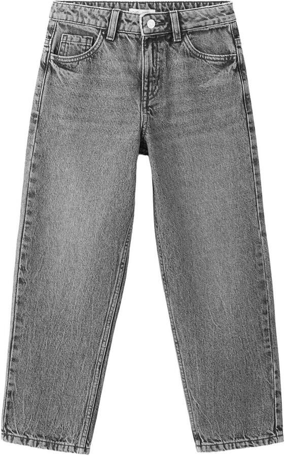 Mango Kids straight leg jeans grijs
