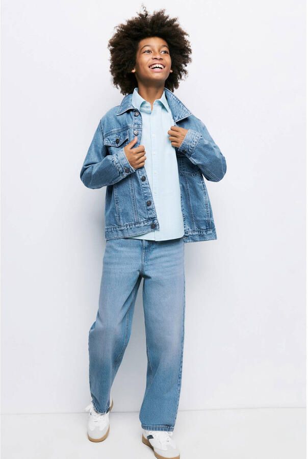 Mango Kids straight leg jeans lichtblauw
