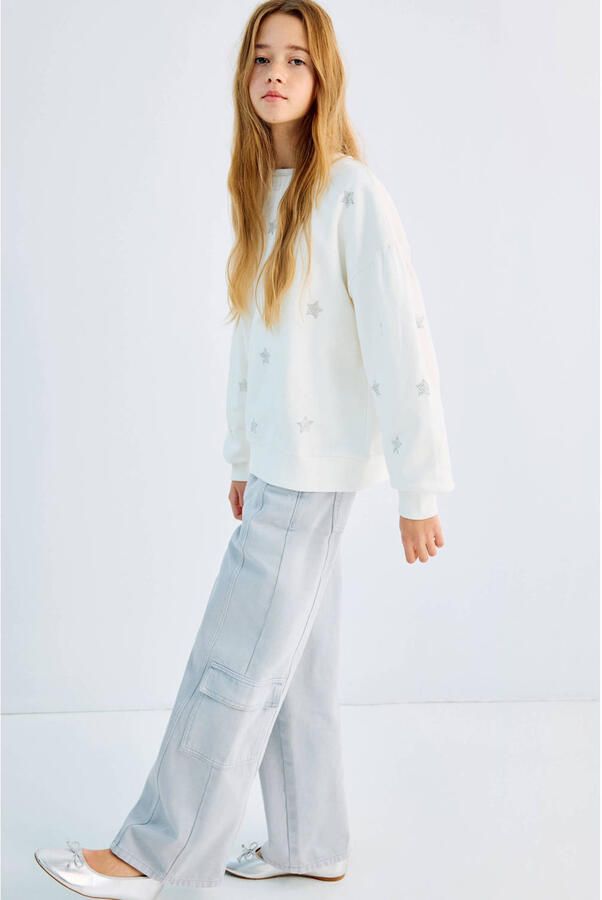 Mango Kids straight leg jeans light blue denim - Foto 2