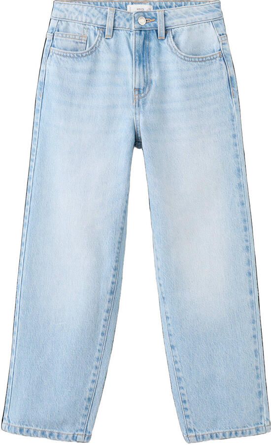 Mango Kids straight leg jeans light blue denim