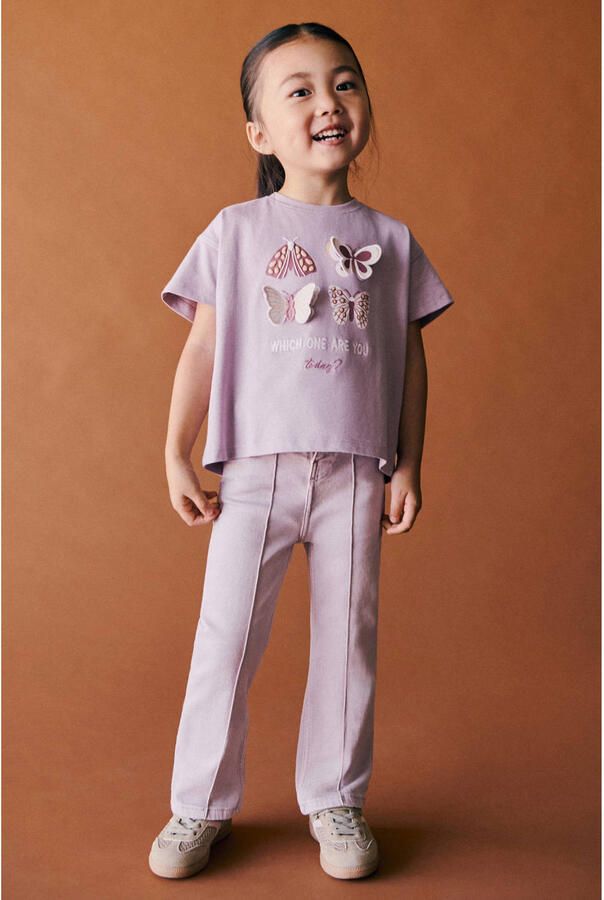 Mango Kids straight leg jeans lila