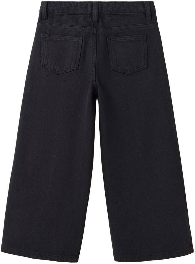 Mango Kids straight leg jeans met studs changeant grijs Zwart Meisjes Denim - Foto 2