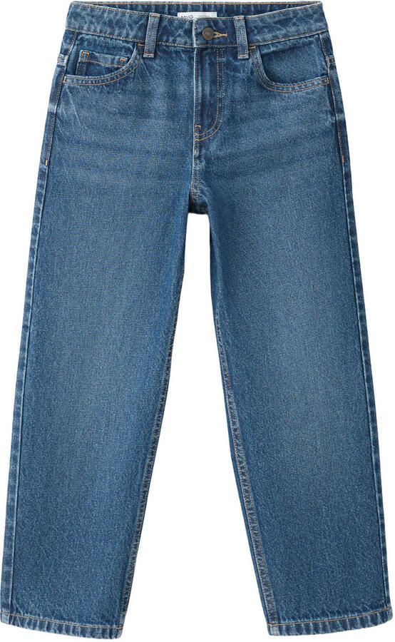 Mango Kids straight leg jeans middelblauw