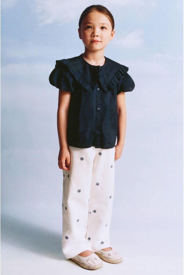 Mango Kids straight leg jeans wit