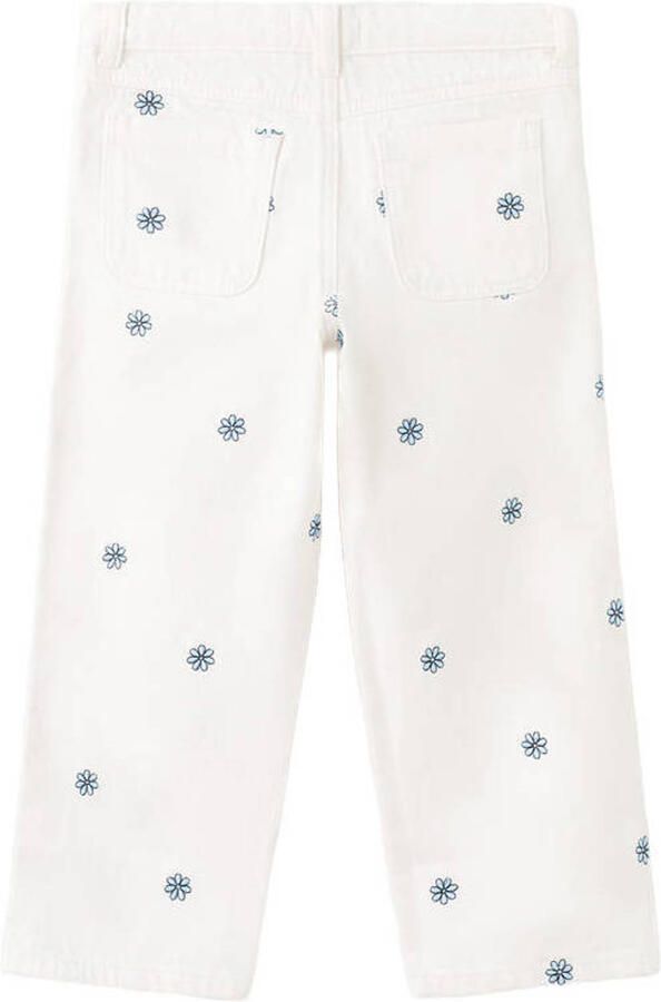 Mango Kids straight leg jeans wit - Foto 3