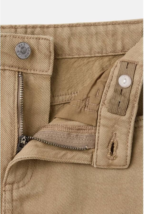 Mango Kids straight leg regular fit jeans beige Jongens Denim Effen - Foto 2