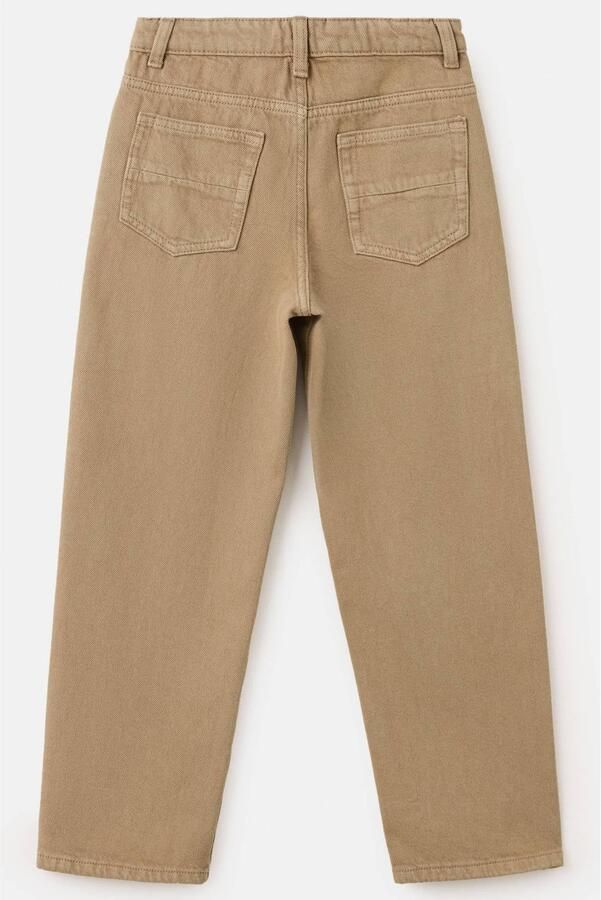 Mango Kids straight leg regular fit jeans beige Jongens Denim Effen - Foto 3