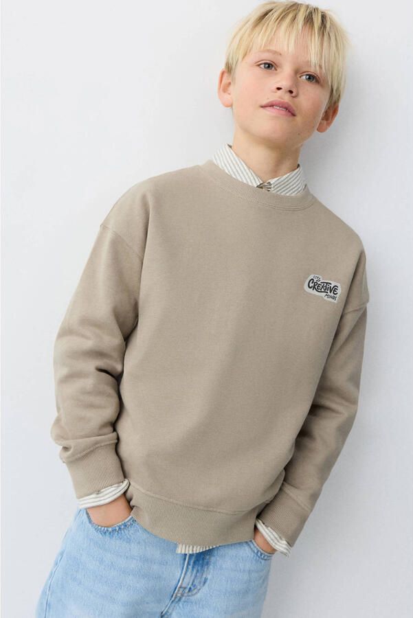 Mango Kids sweater lichtbruin