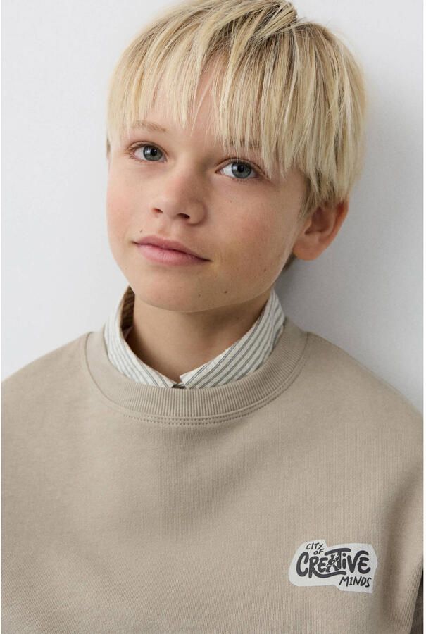 Mango Kids sweater lichtbruin - Foto 2