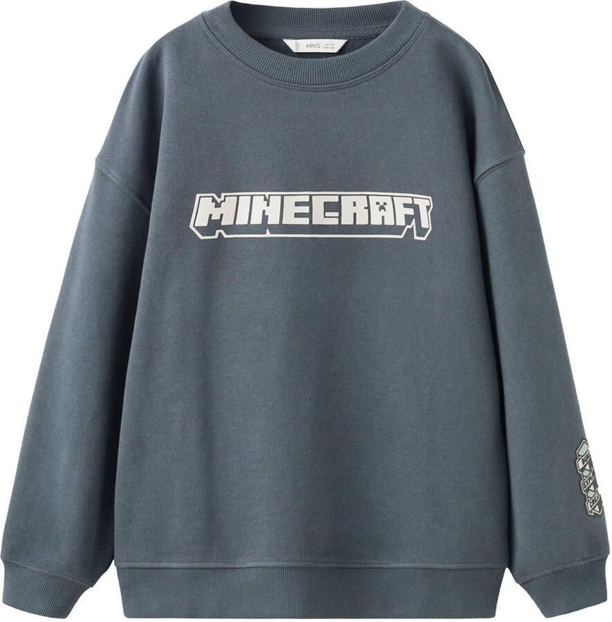 Mango Kids sweater met backprint antraciet