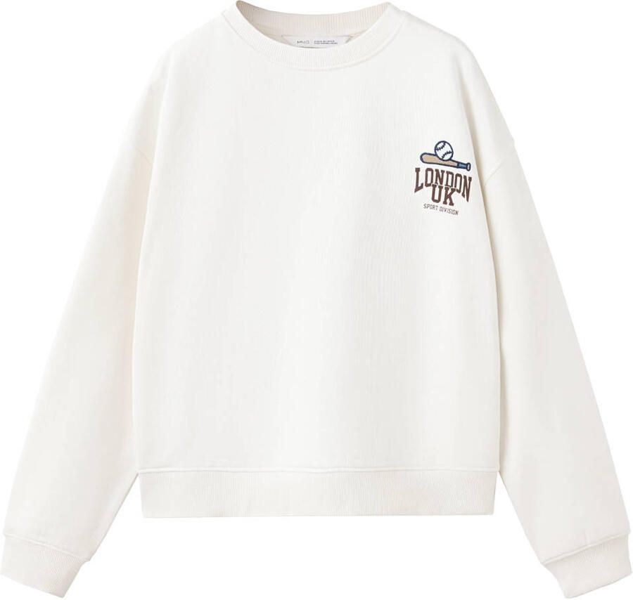 Mango Kids sweater met backprint beige