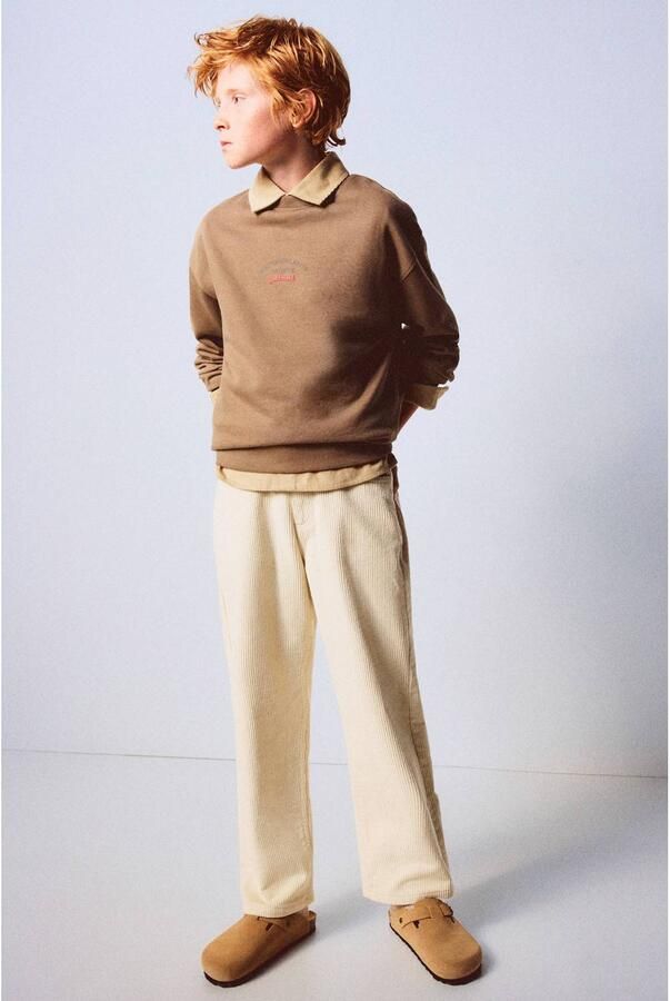 Mango Kids sweater met backprint bruin Backprint - Foto 3
