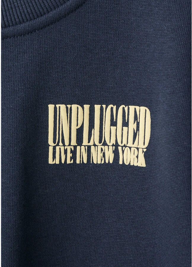 Mango Kids sweater met backprint donkerblauw - Foto 2