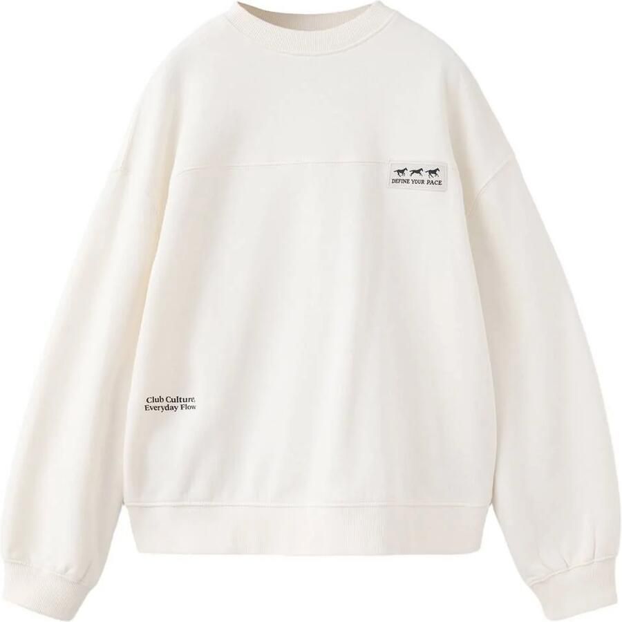 Mango Kids sweater met backprint ecru