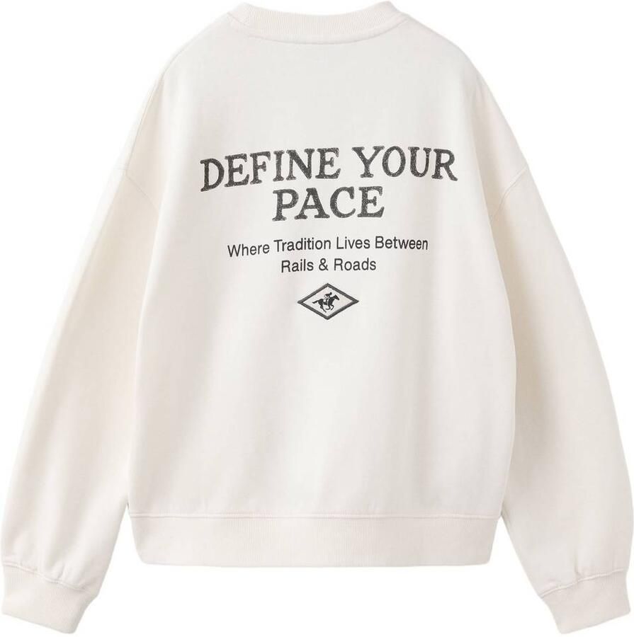 Mango Kids sweater met backprint ecru - Foto 2