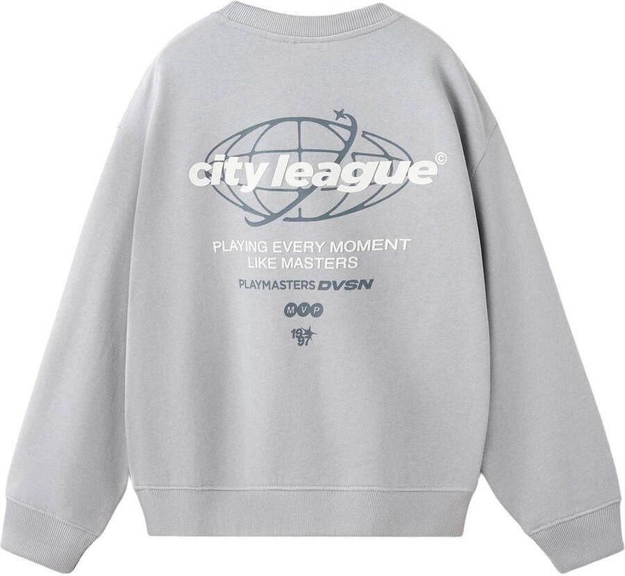 Mango Kids sweater met backprint grijs - Foto 2