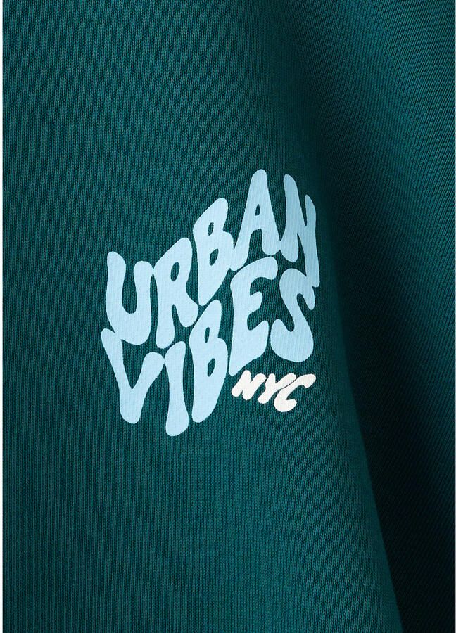 Mango Kids sweater met backprint groen - Foto 2