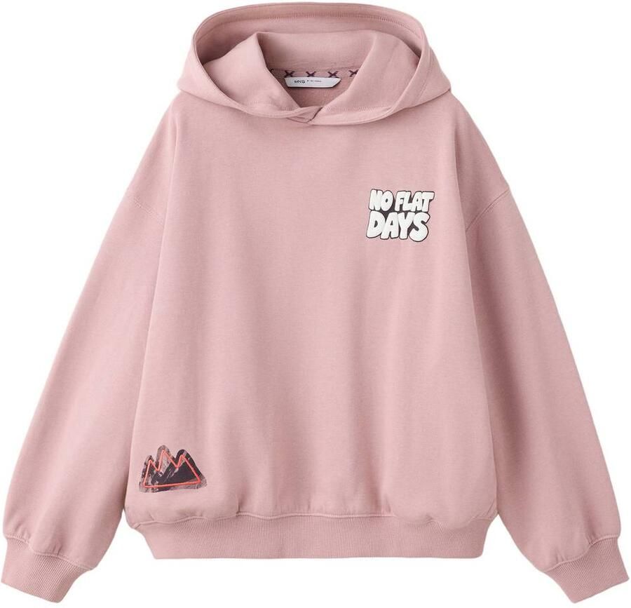 Mango Kids sweater met backprint pastelroze